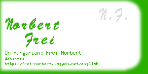 norbert frei business card